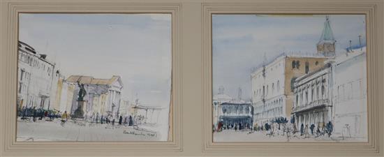 Patrick Hamilton (1923-2008) pair of watercolours, Views of Venice, signed, each 17 x 20cm unframed.